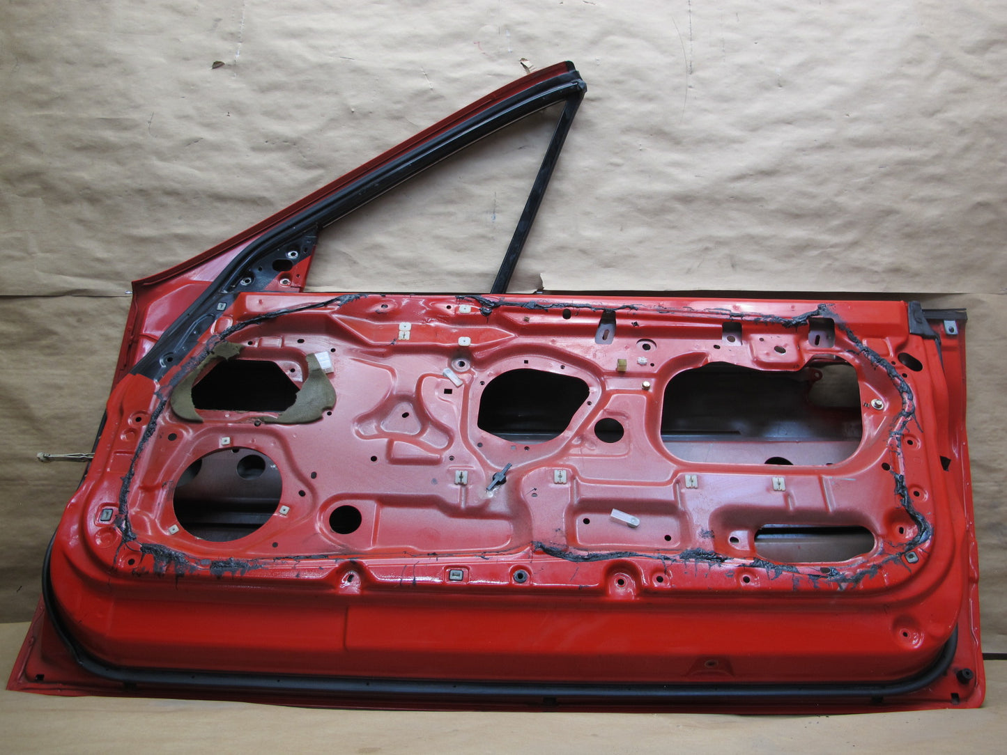 89-91 Mazda RX7 Convertible Right Passenger Door Shell Panel RED OEM