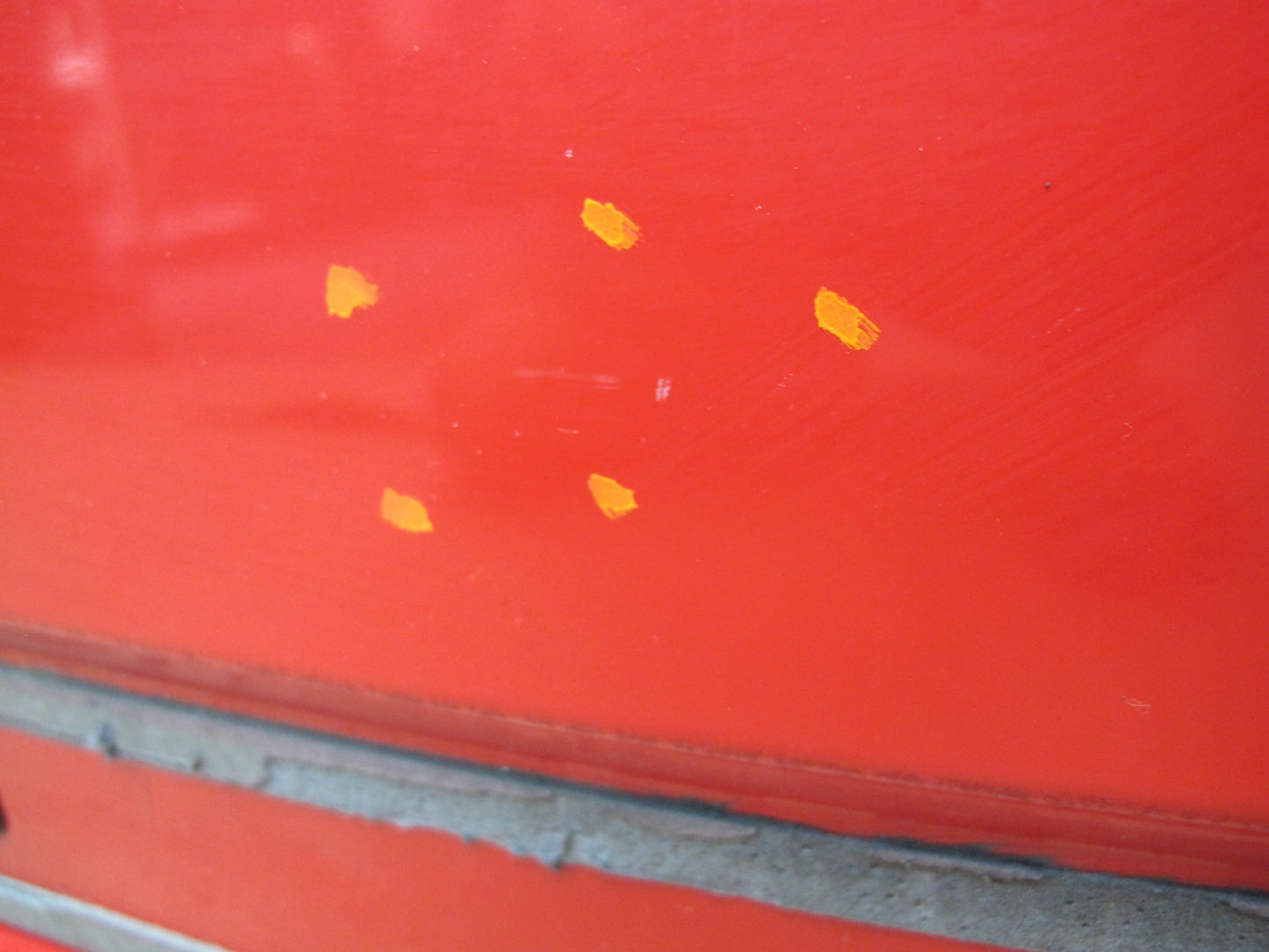 89-91 Mazda RX7 Convertible Left Driver Door Shell Panel RED OEM
