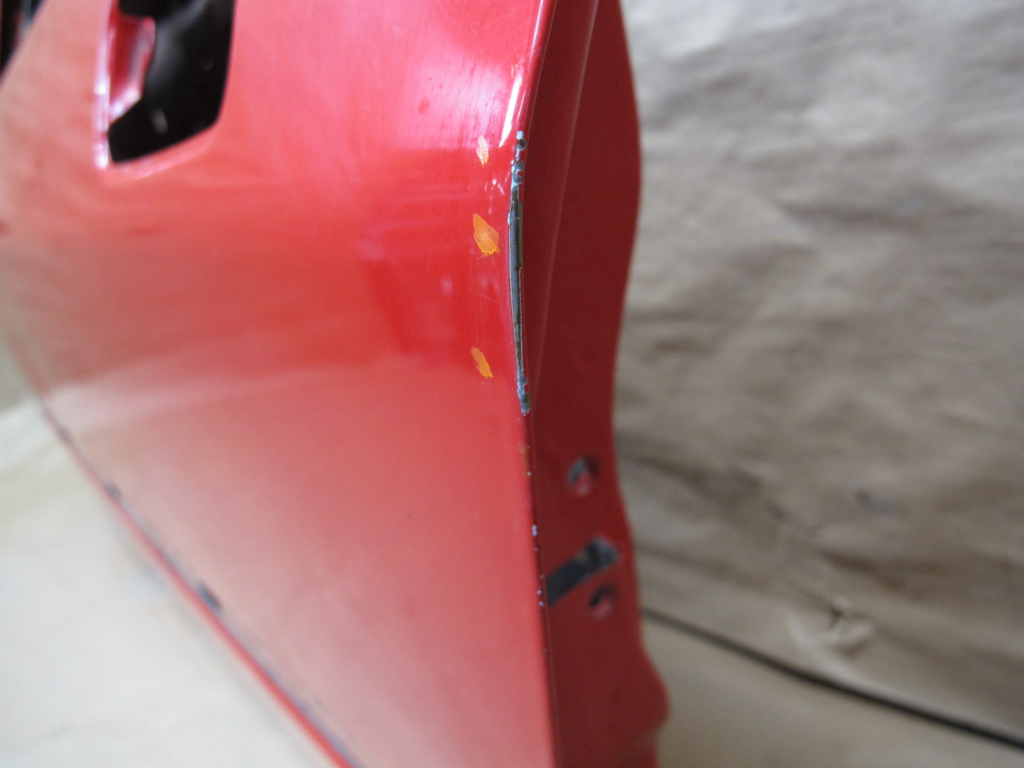 89-91 Mazda RX7 Convertible Left Driver Door Shell Panel RED OEM