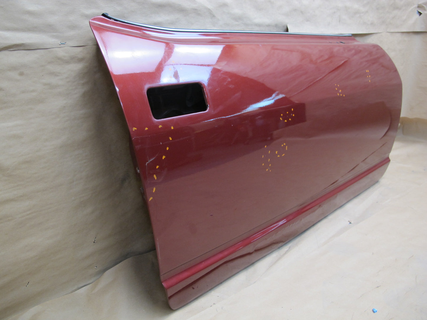 79-83 Datsun Nissan 280ZX S130 2+0 Right Pass Door Shell Panel Burgundy OEM