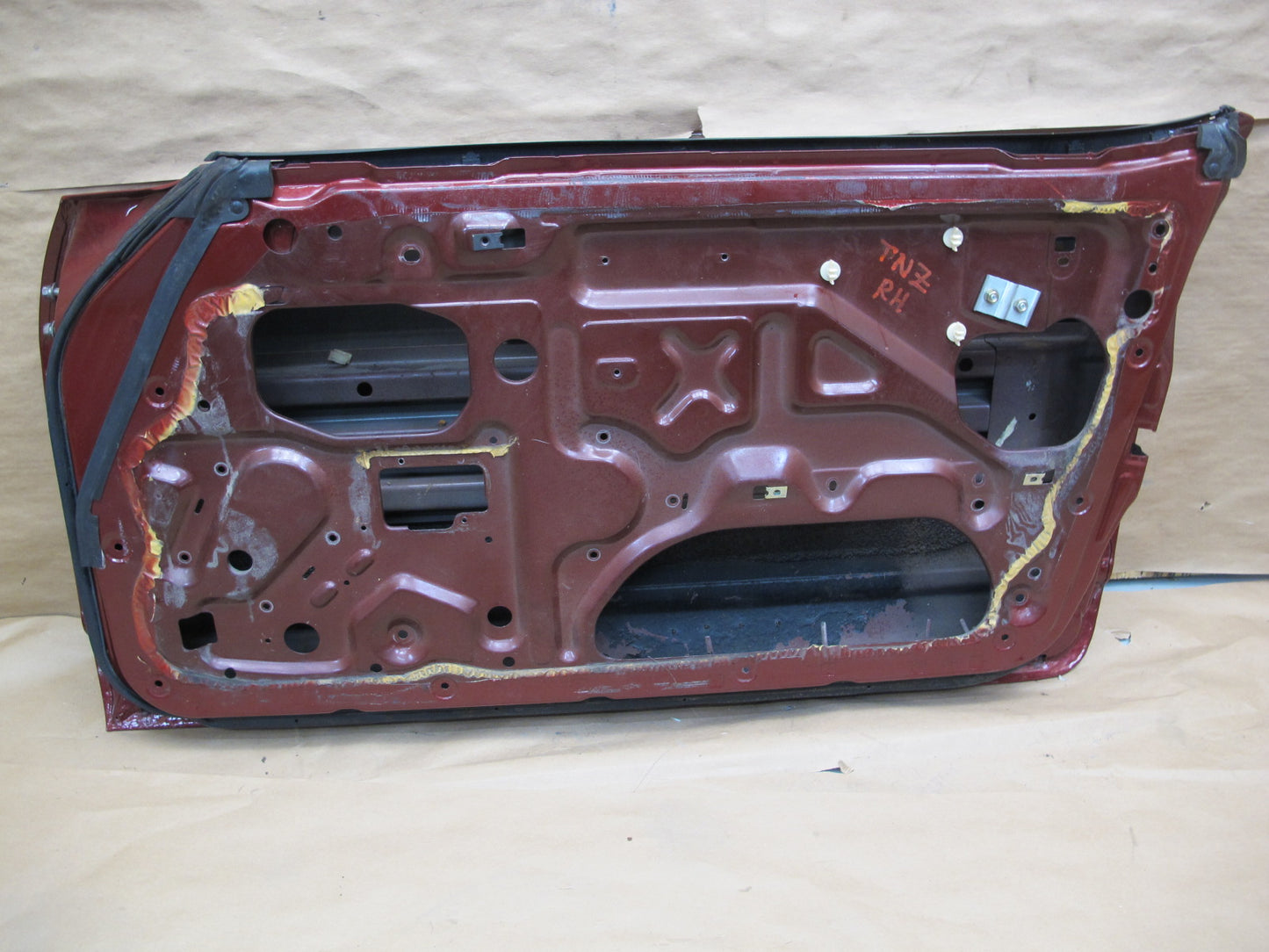 79-83 Datsun Nissan 280ZX S130 2+0 Right Pass Door Shell Panel Burgundy OEM