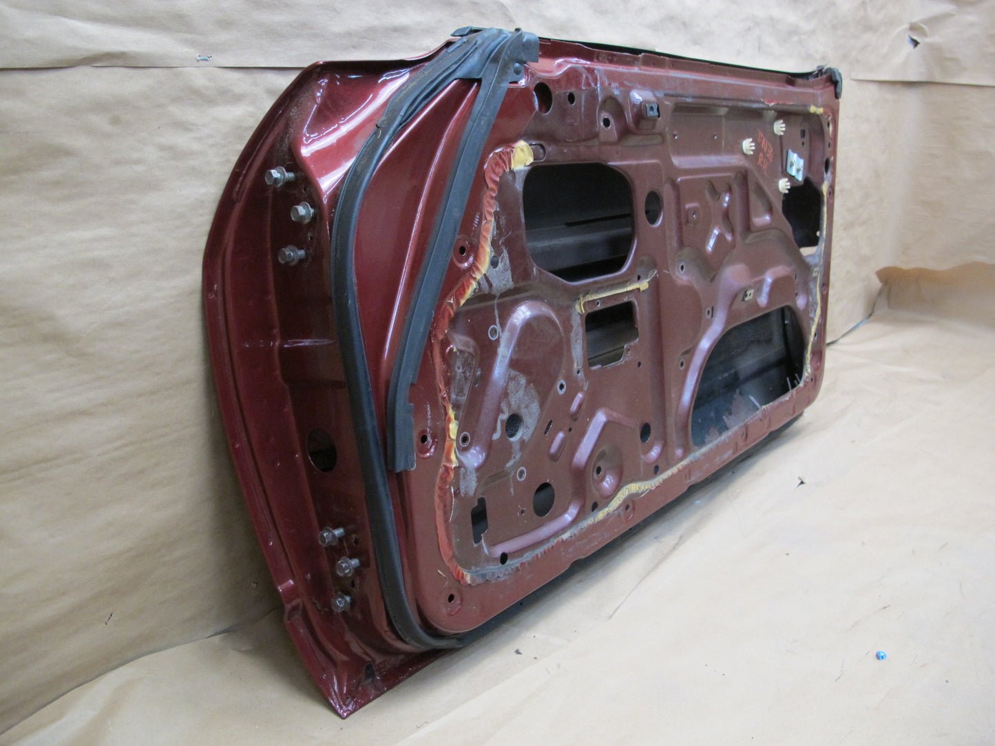 79-83 Datsun Nissan 280ZX S130 2+0 Right Pass Door Shell Panel Burgundy OEM