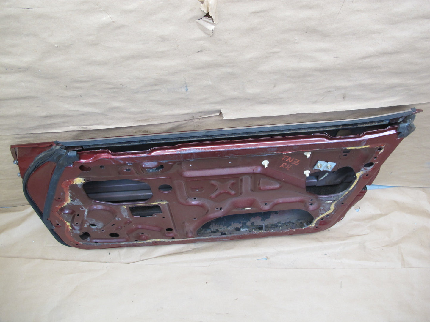 79-83 Datsun Nissan 280ZX S130 2+0 Right Pass Door Shell Panel Burgundy OEM