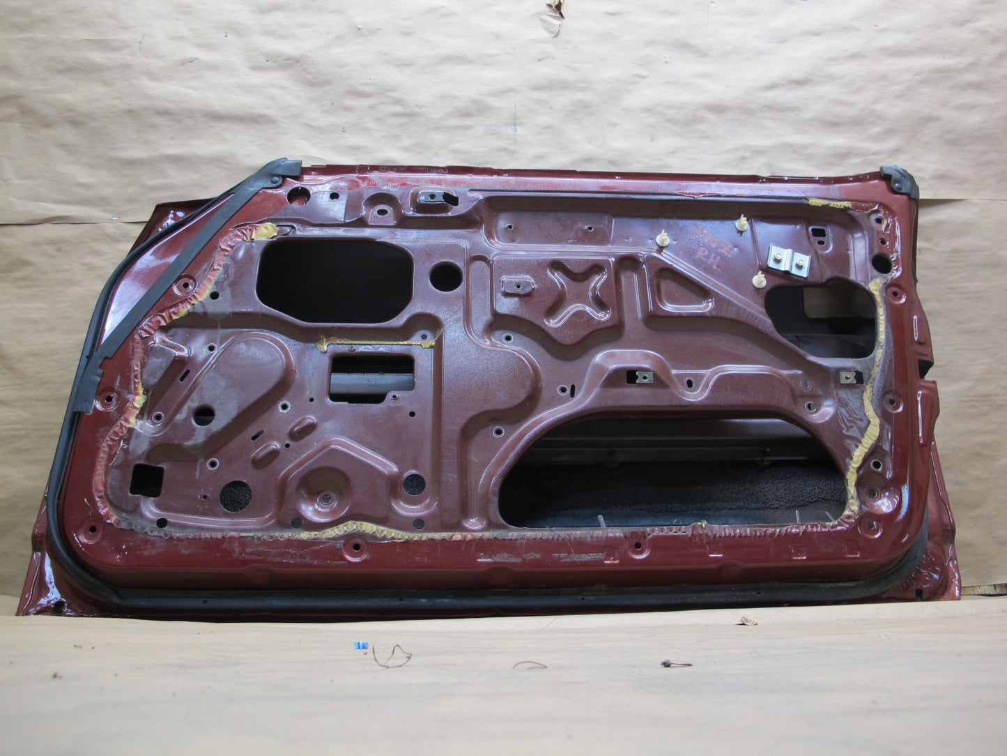 79-83 Datsun Nissan 280ZX S130 2+0 Right Pass Door Shell Panel Burgundy OEM