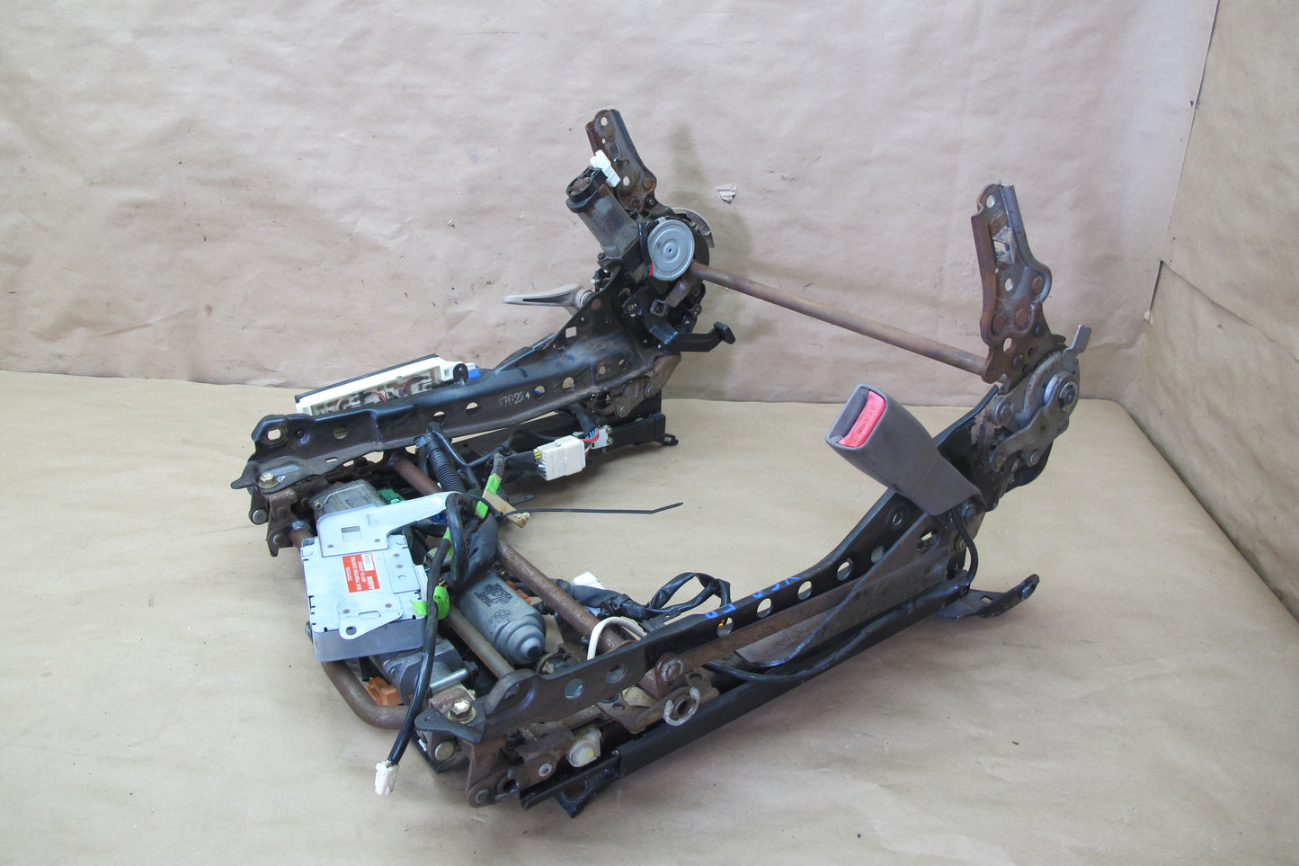 95-00 Lexus SC300 SC400 Front Right Seat Lower Frame Track Rail w Motors OEM
