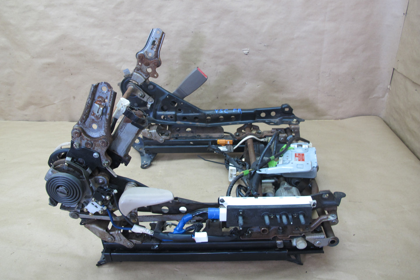95-00 Lexus SC300 SC400 Front Right Seat Lower Frame Track Rail w Motors OEM
