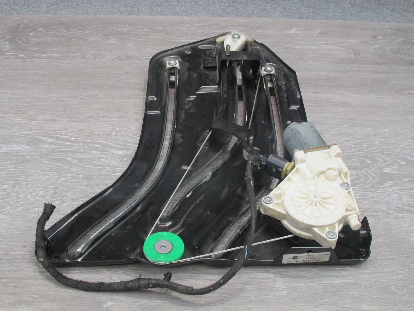 09-15 Mini Cooper R57 Convertible Rear Left Window Regulator w Motor OEM