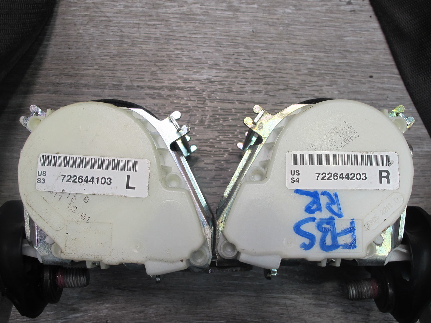 12-18 BMW F06 F12 F13 6-SERIES REAR RIGHT & LEFT SIDE SEATBELT RETRACTOR SET OEM