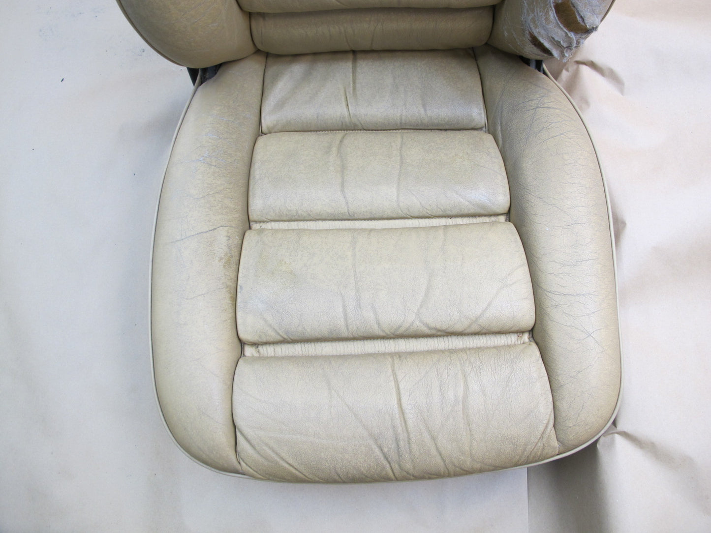1987-1995 Porsche 928 S4 Front & Rear Left Right Side Seat Leather Beige Set