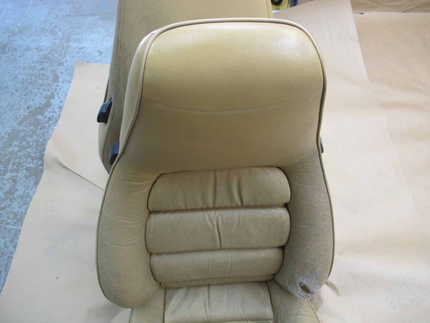 1987-1995 Porsche 928 S4 Front & Rear Left Right Side Seat Leather Beige Set