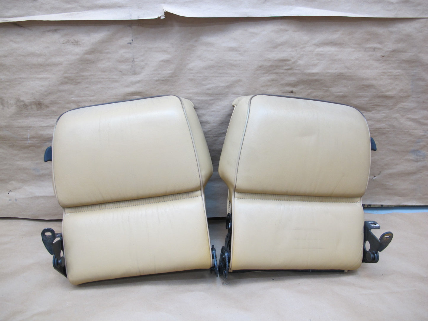 1987-1995 Porsche 928 S4 Front & Rear Left Right Side Seat Leather Beige Set