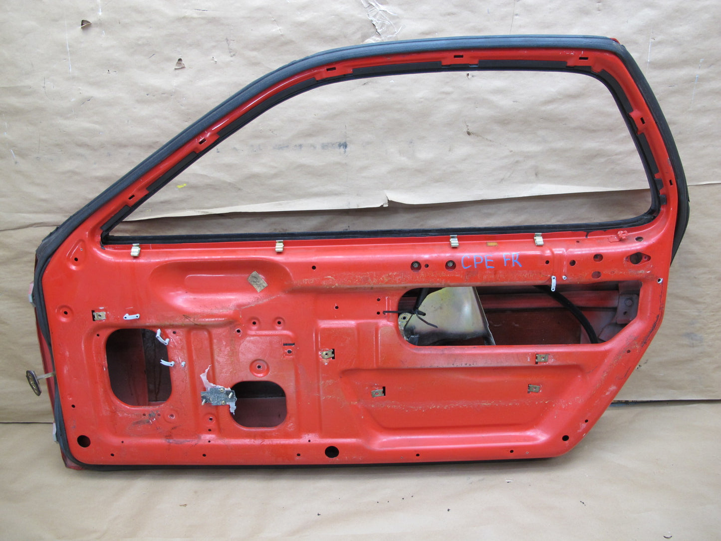 1984-1991 Porsche 928 S4 Right Passenger Side Door Shell Panel RED