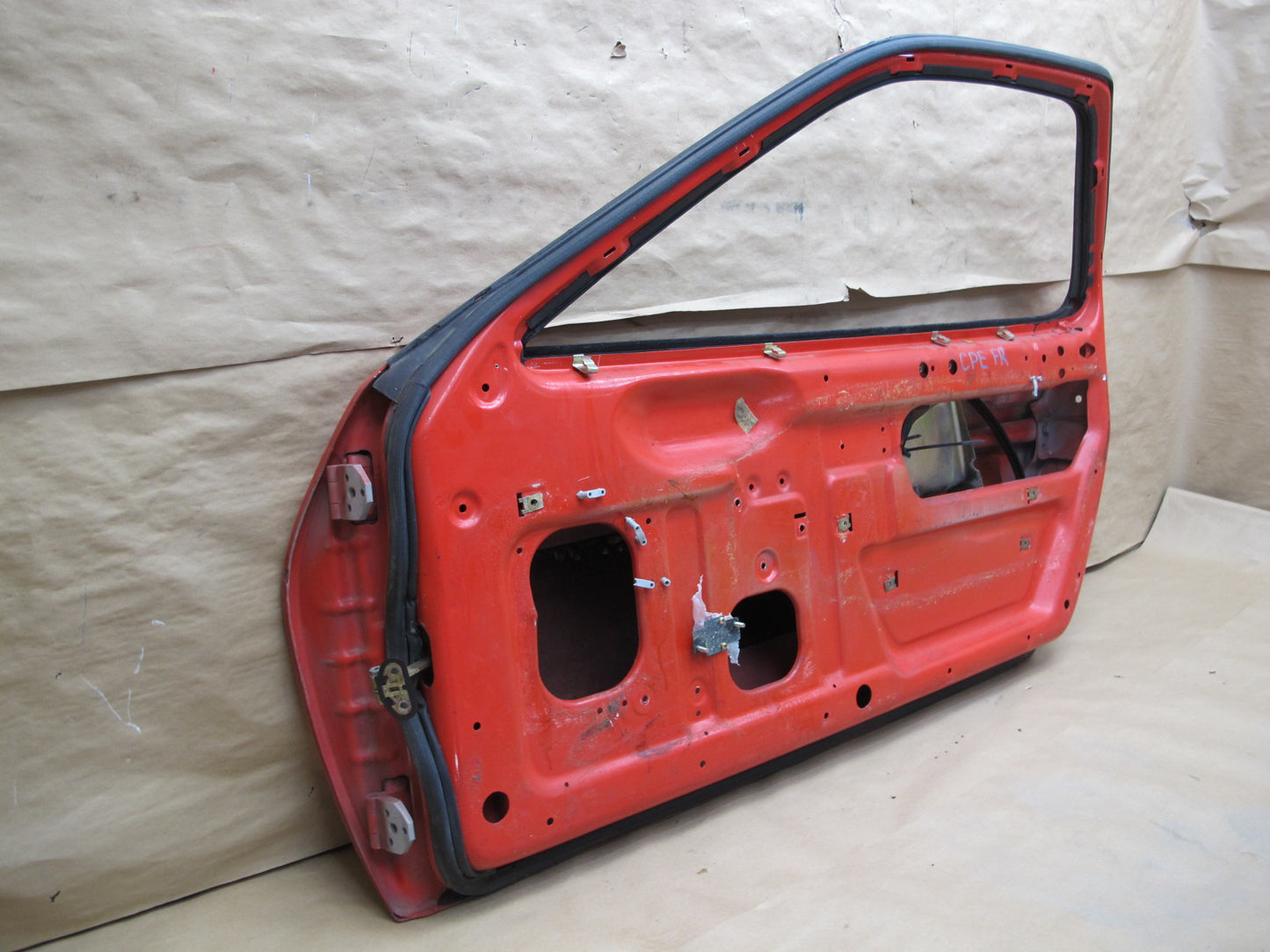 1984-1991 Porsche 928 S4 Right Passenger Side Door Shell Panel RED