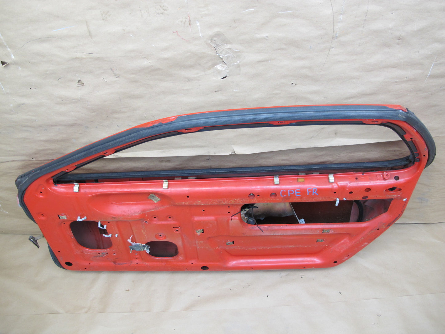 1984-1991 Porsche 928 S4 Right Passenger Side Door Shell Panel RED
