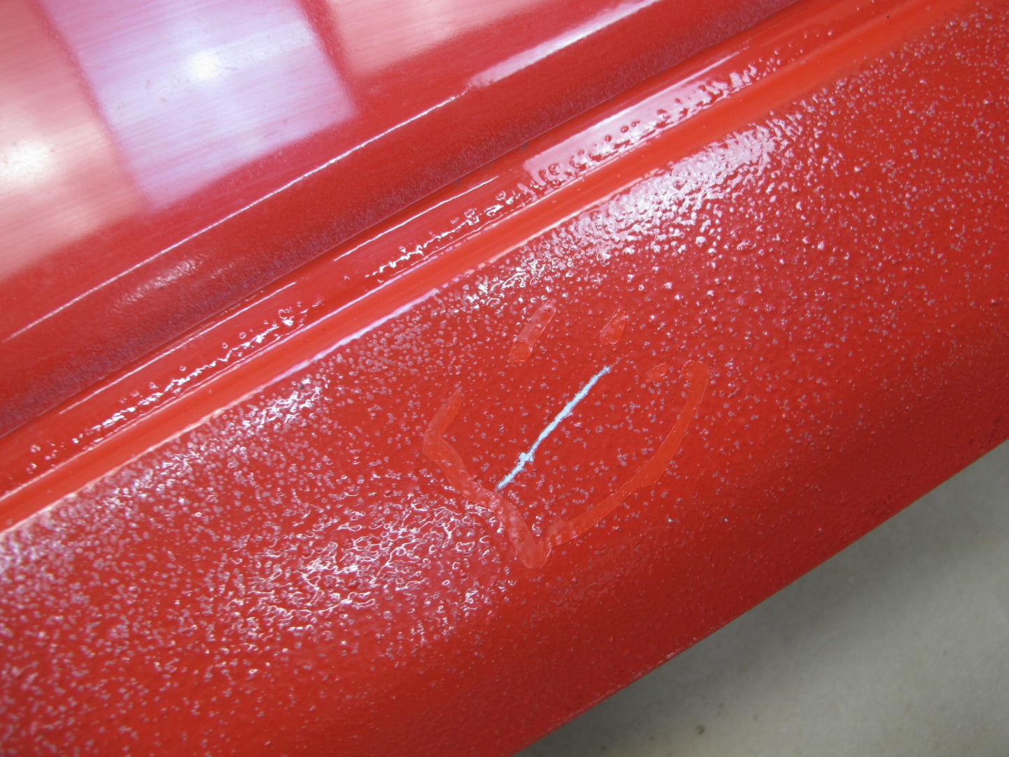 1993 Nissan Z32 300ZX Convertible Right Passenger Door Shell Panel RED OEM
