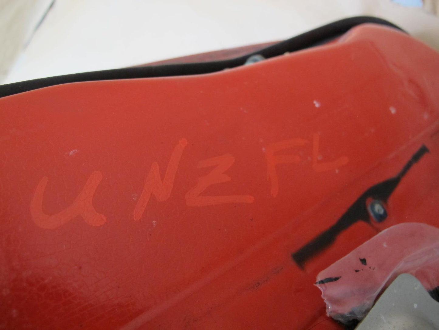 1993 Nissan Z32 300ZX Convertible Left Driver Door Shell Panel RED OEM