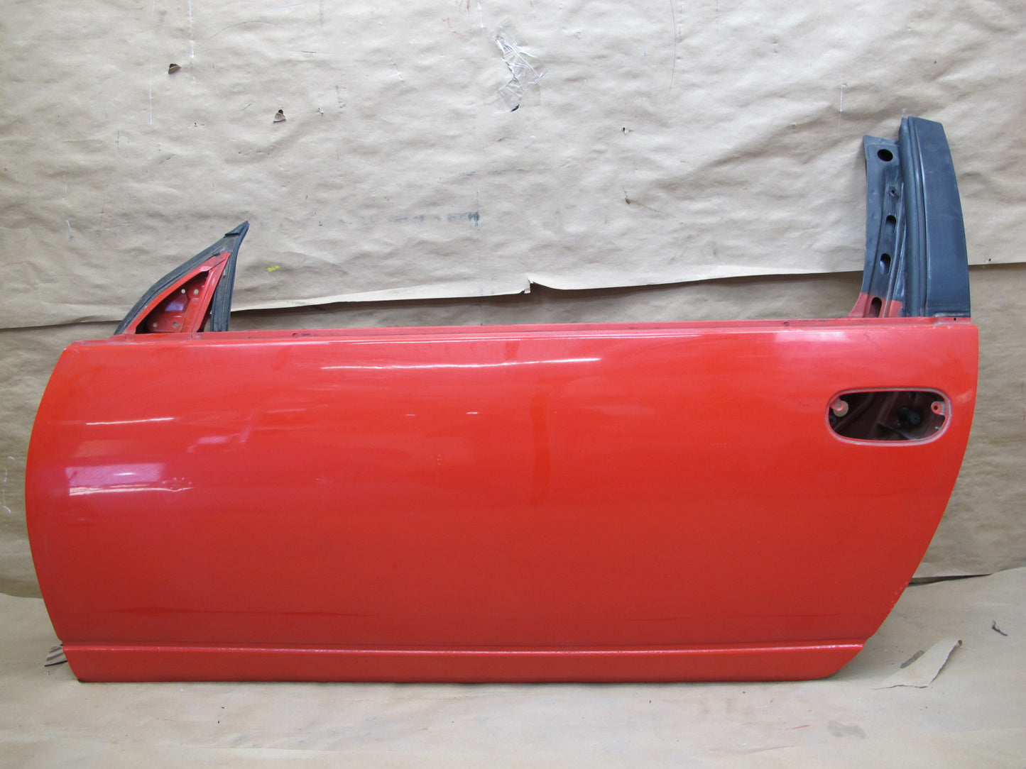 1993 Nissan Z32 300ZX Convertible Left Driver Door Shell Panel RED OEM