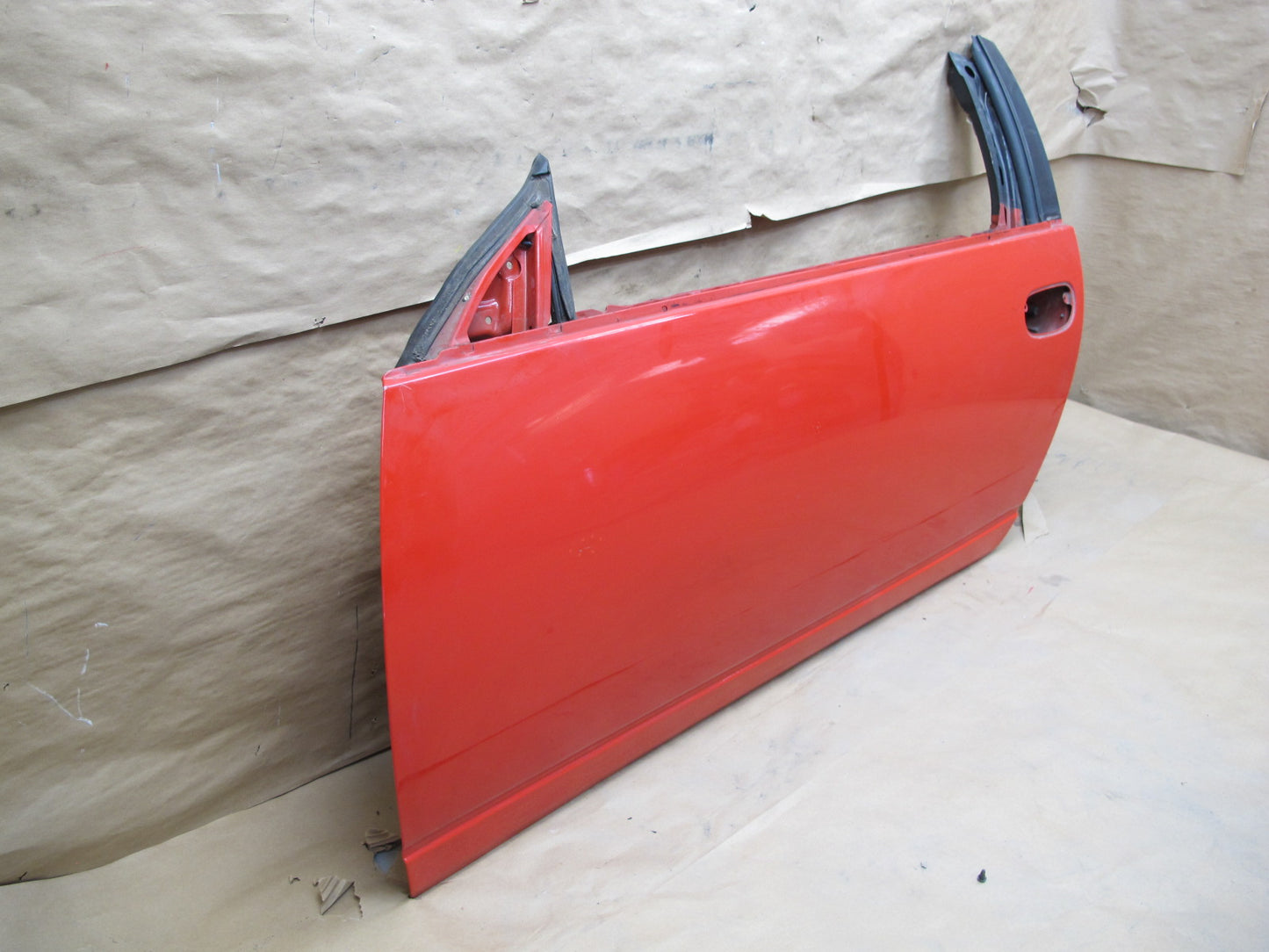 1993 Nissan Z32 300ZX Convertible Left Driver Door Shell Panel RED OEM