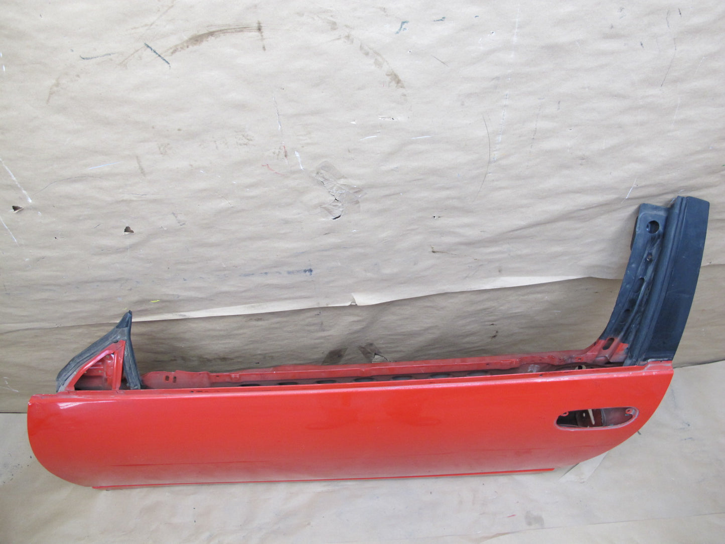 1993 Nissan Z32 300ZX Convertible Left Driver Door Shell Panel RED OEM