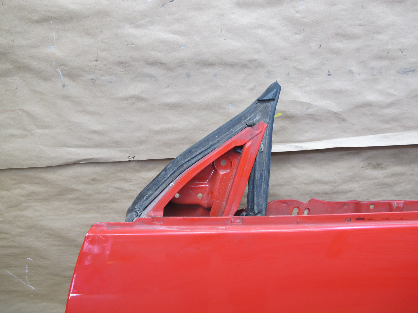 1993 Nissan Z32 300ZX Convertible Left Driver Door Shell Panel RED OEM