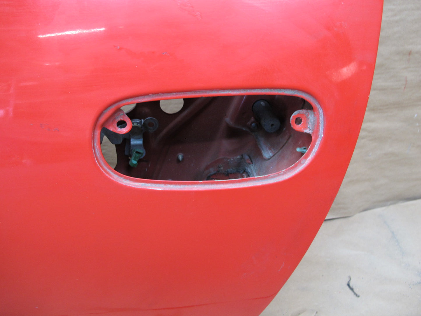 1993 Nissan Z32 300ZX Convertible Left Driver Door Shell Panel RED OEM