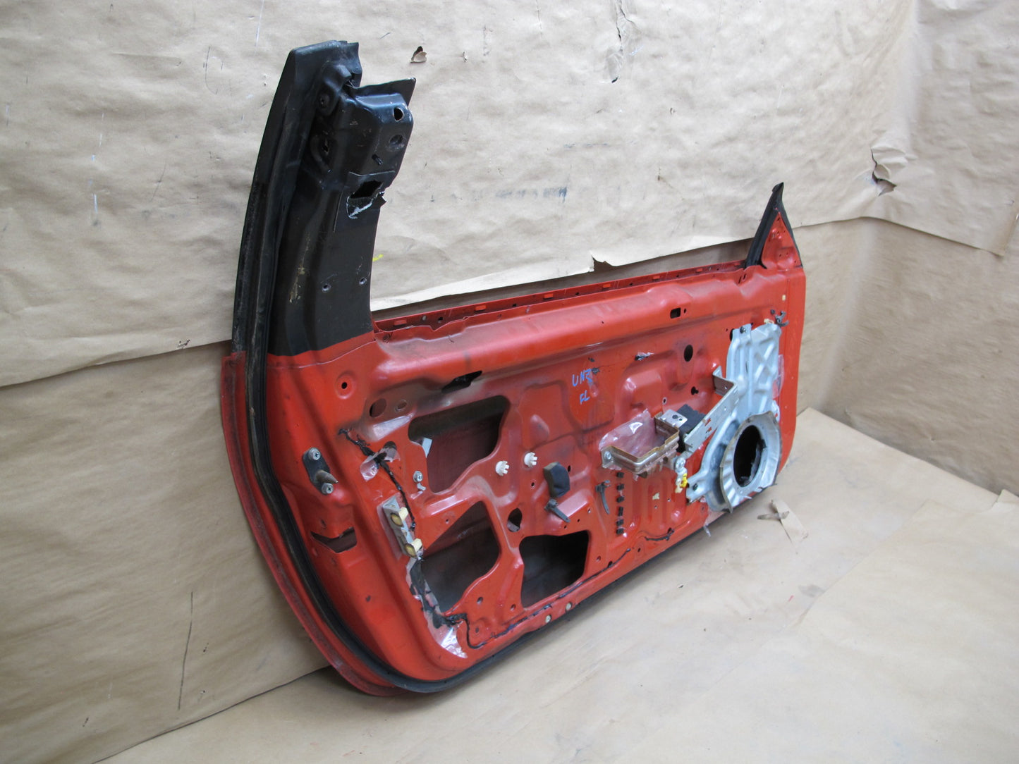 1993 Nissan Z32 300ZX Convertible Left Driver Door Shell Panel RED OEM