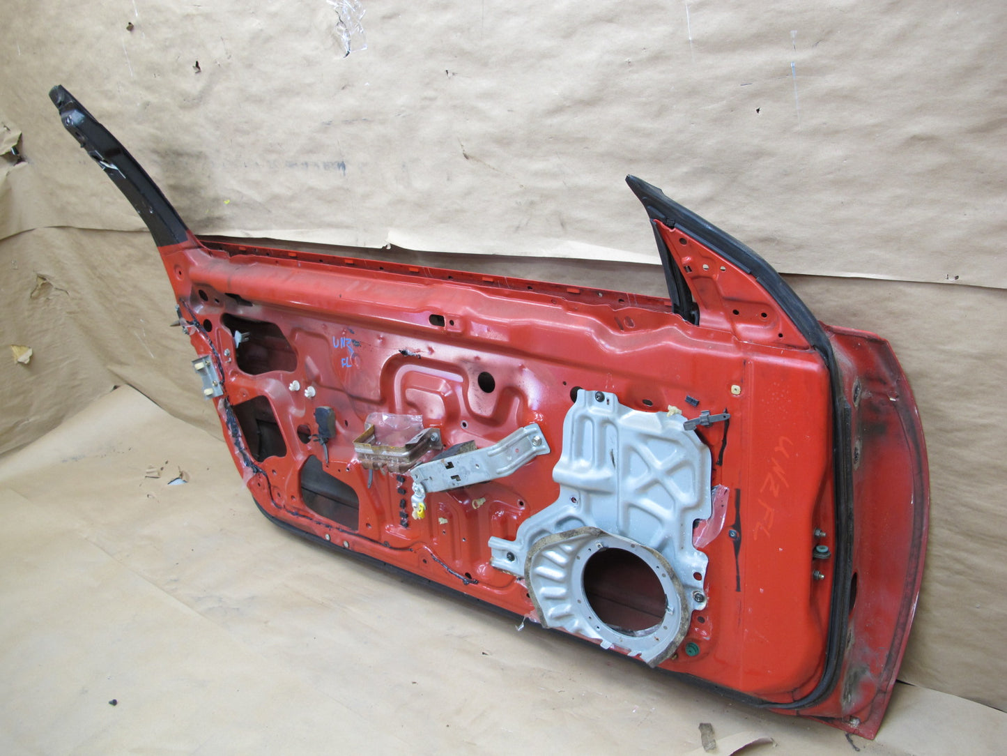 1993 Nissan Z32 300ZX Convertible Left Driver Door Shell Panel RED OEM