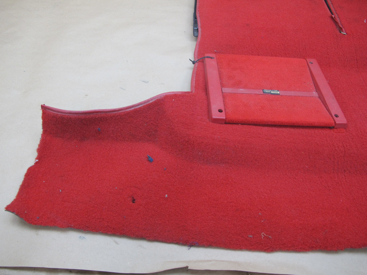 90-91 Chevrolet Corvette C4 Convert Rear Trunk Floor Carpet Cover w Door OEM