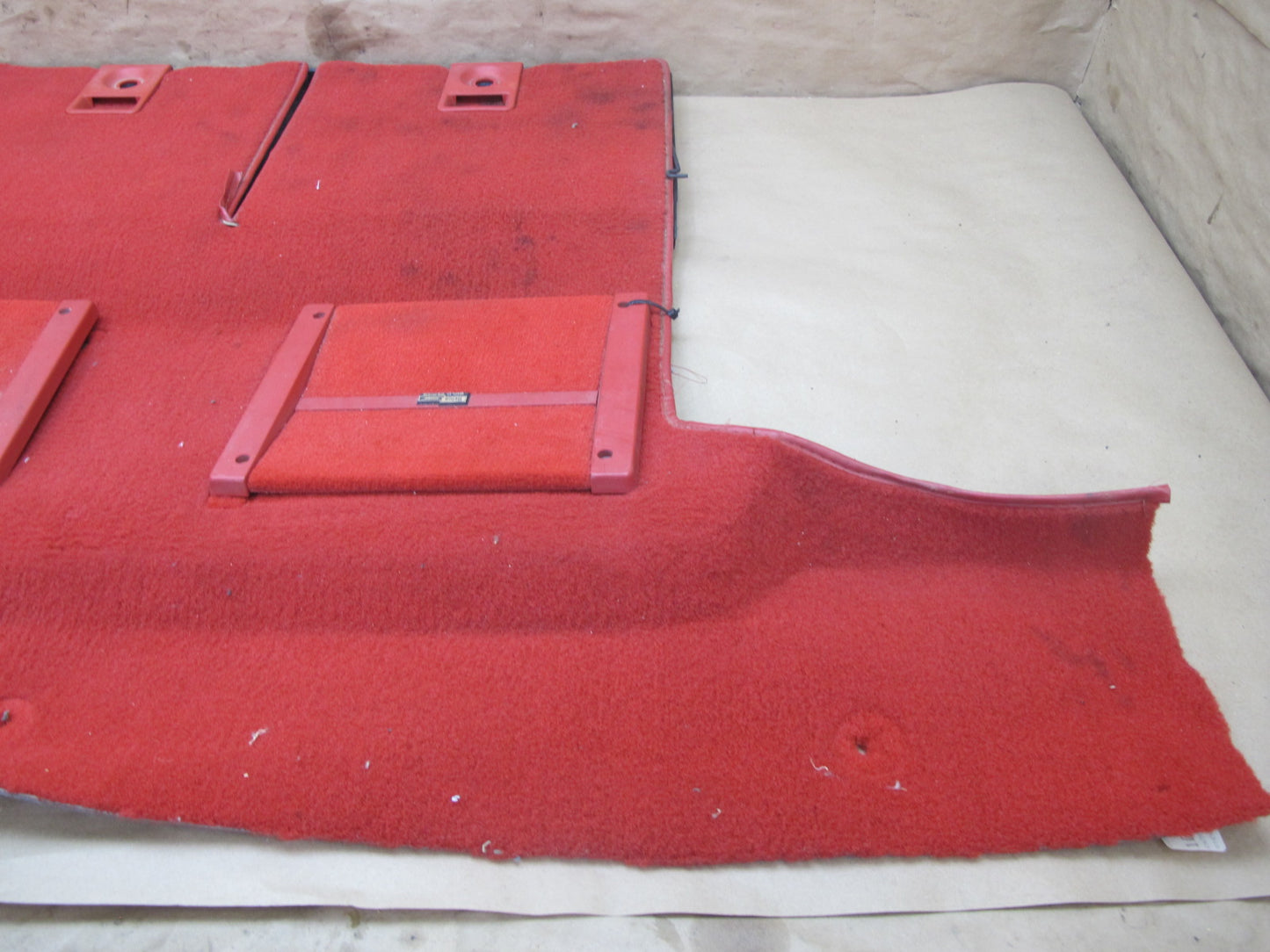 90-91 Chevrolet Corvette C4 Convert Rear Trunk Floor Carpet Cover w Door OEM