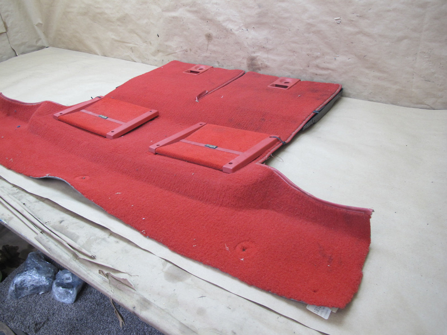 90-91 Chevrolet Corvette C4 Convert Rear Trunk Floor Carpet Cover w Door OEM