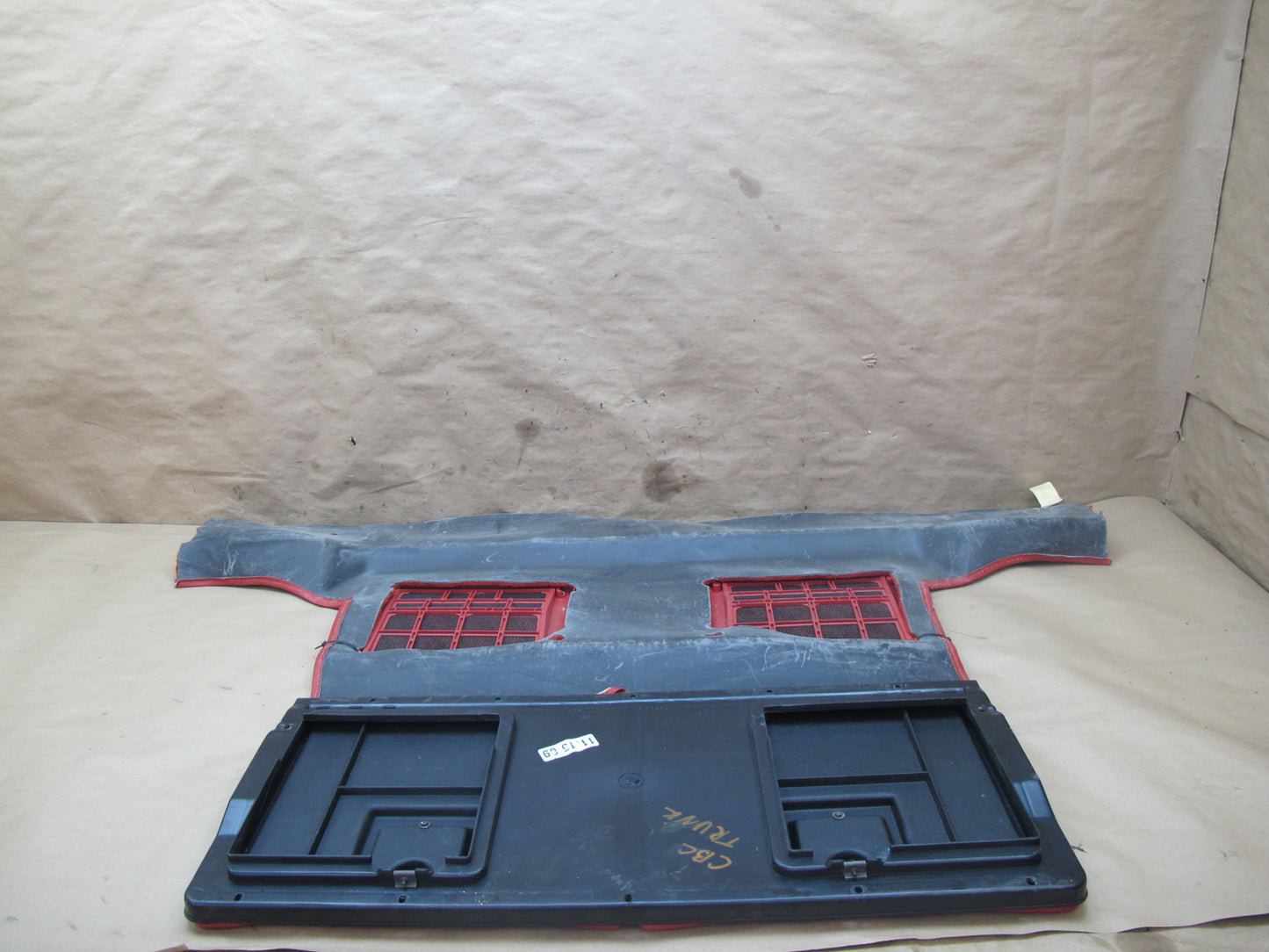 90-91 Chevrolet Corvette C4 Convert Rear Trunk Floor Carpet Cover w Door OEM