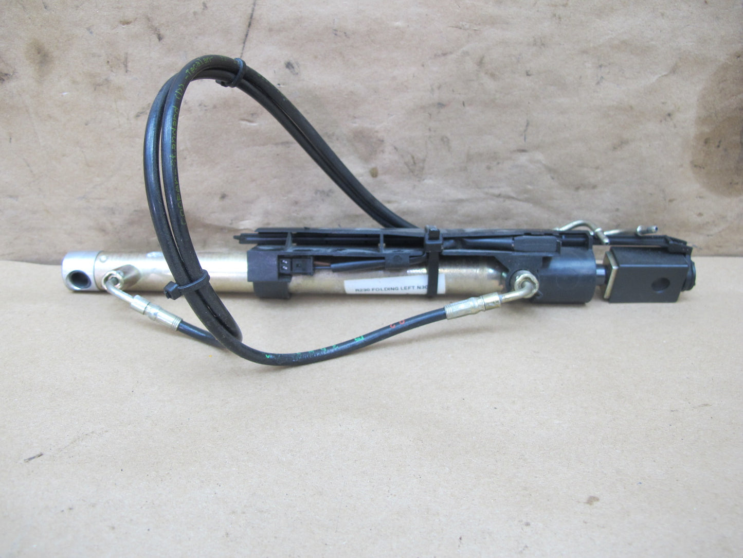 03-12 Mercedes R230 SL Convertible Rear Left Trunk Lift Cylinder w Cable OEM