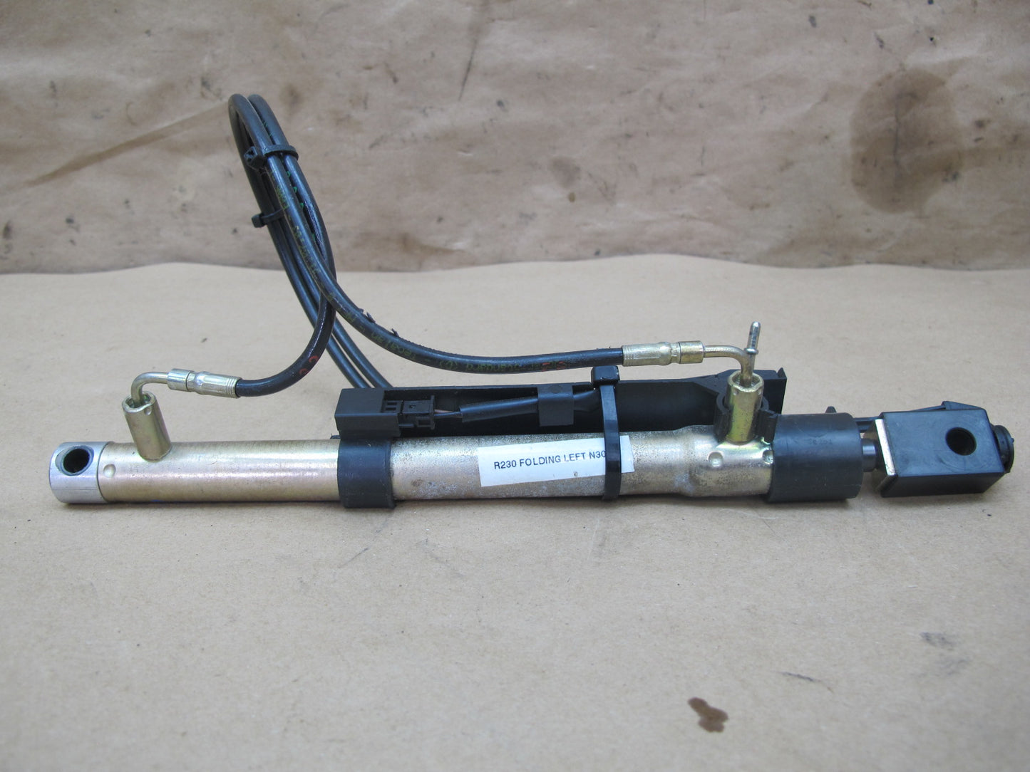 03-12 Mercedes R230 SL Convertible Rear Left Trunk Lift Cylinder w Cable OEM