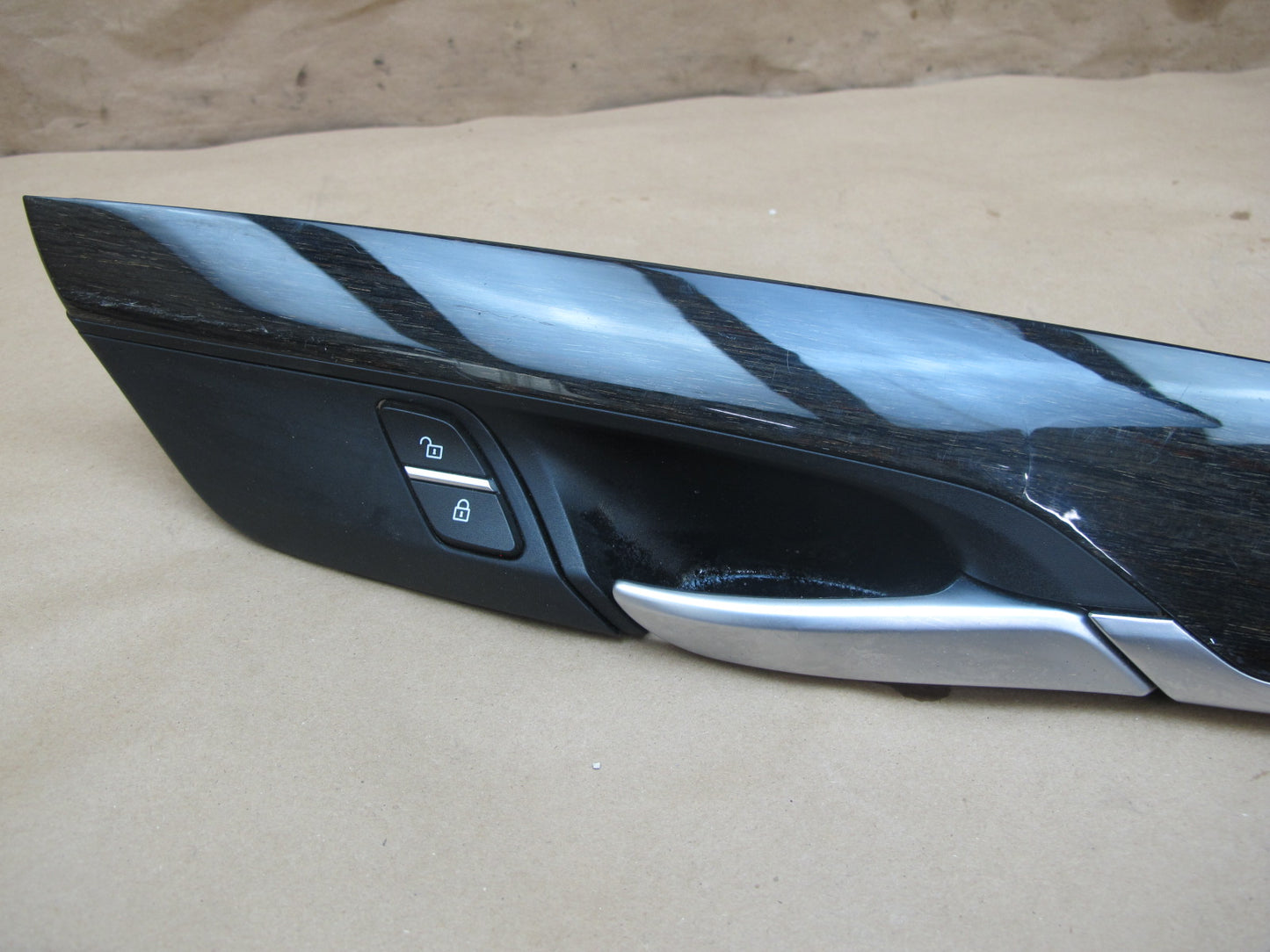 14-18 BMW F15 F16 X5 X6 Front Left & Right Dash Door Woodgrain Trim Set OEM