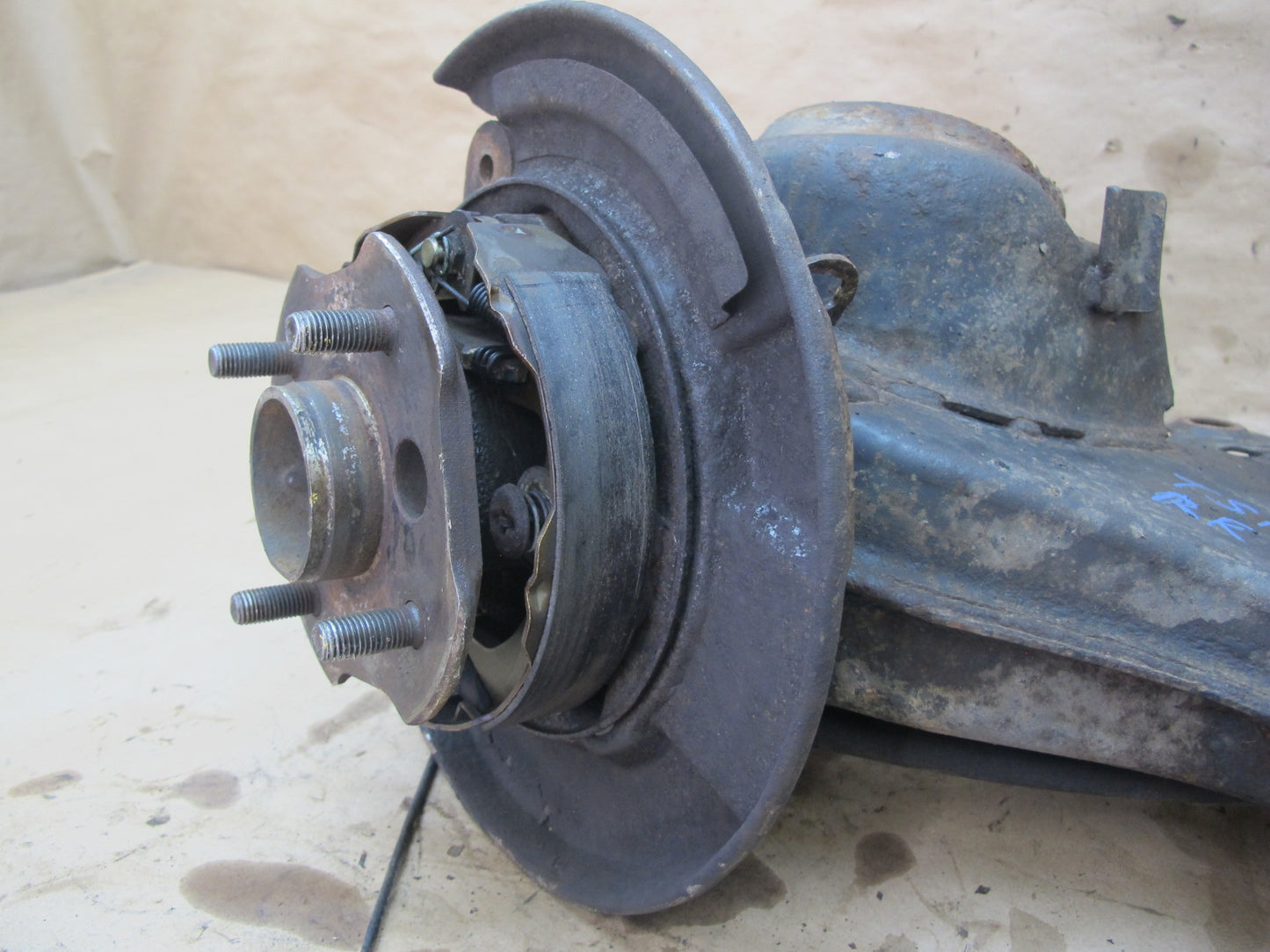 85-86 Toyota Supra MA67 Rear Right Knuckle Wheel Hub Trailing Arm OEM