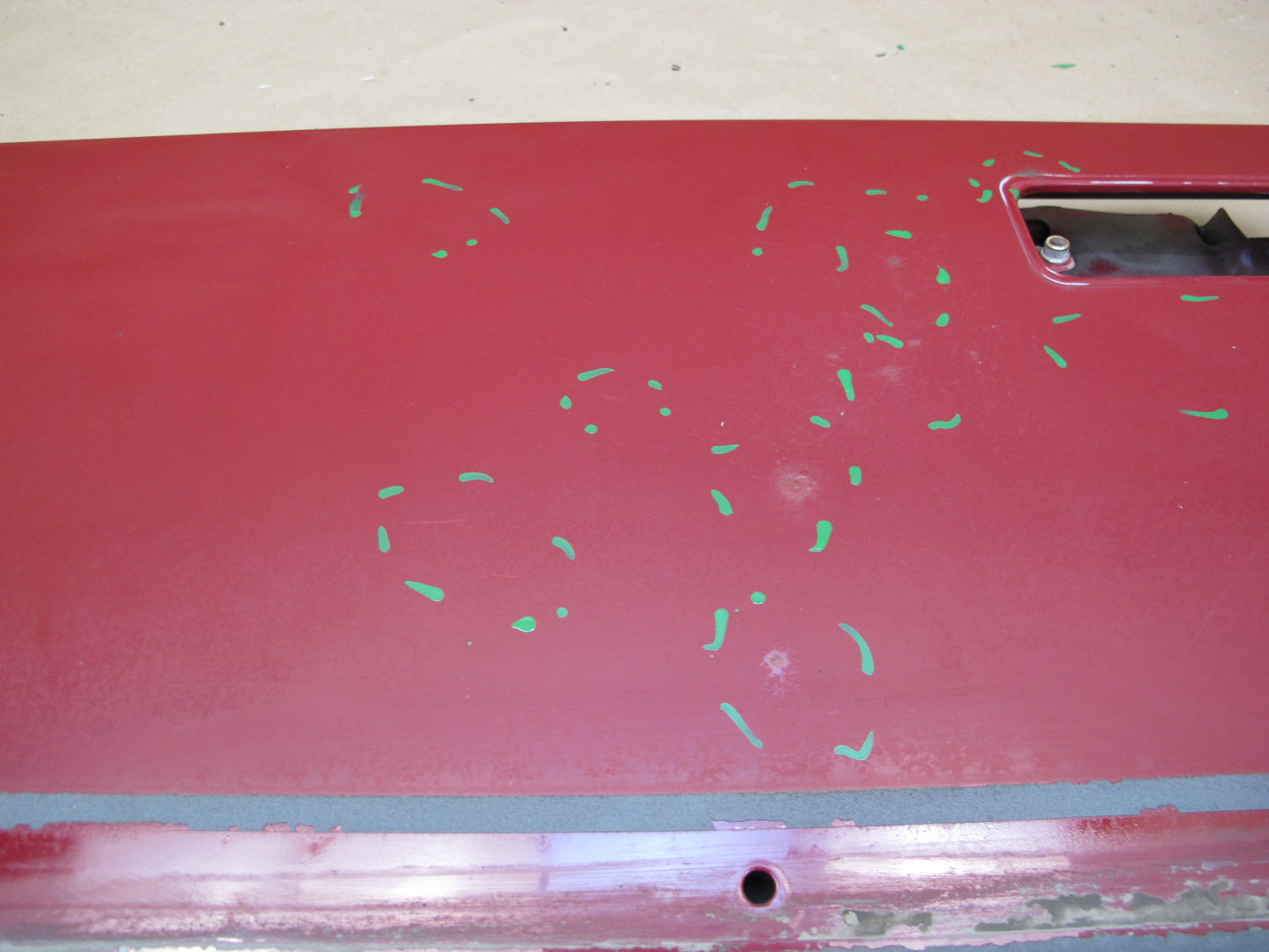 84-86 Toyota Celica Supra MA67 Left Driver Door Shell Panel RED OEM