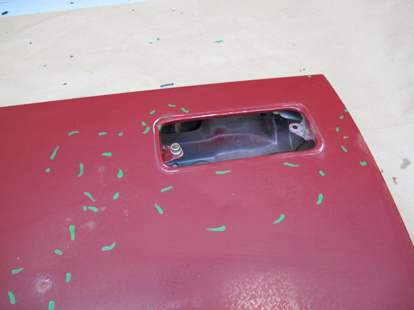 84-86 Toyota Celica Supra MA67 Left Driver Door Shell Panel RED OEM