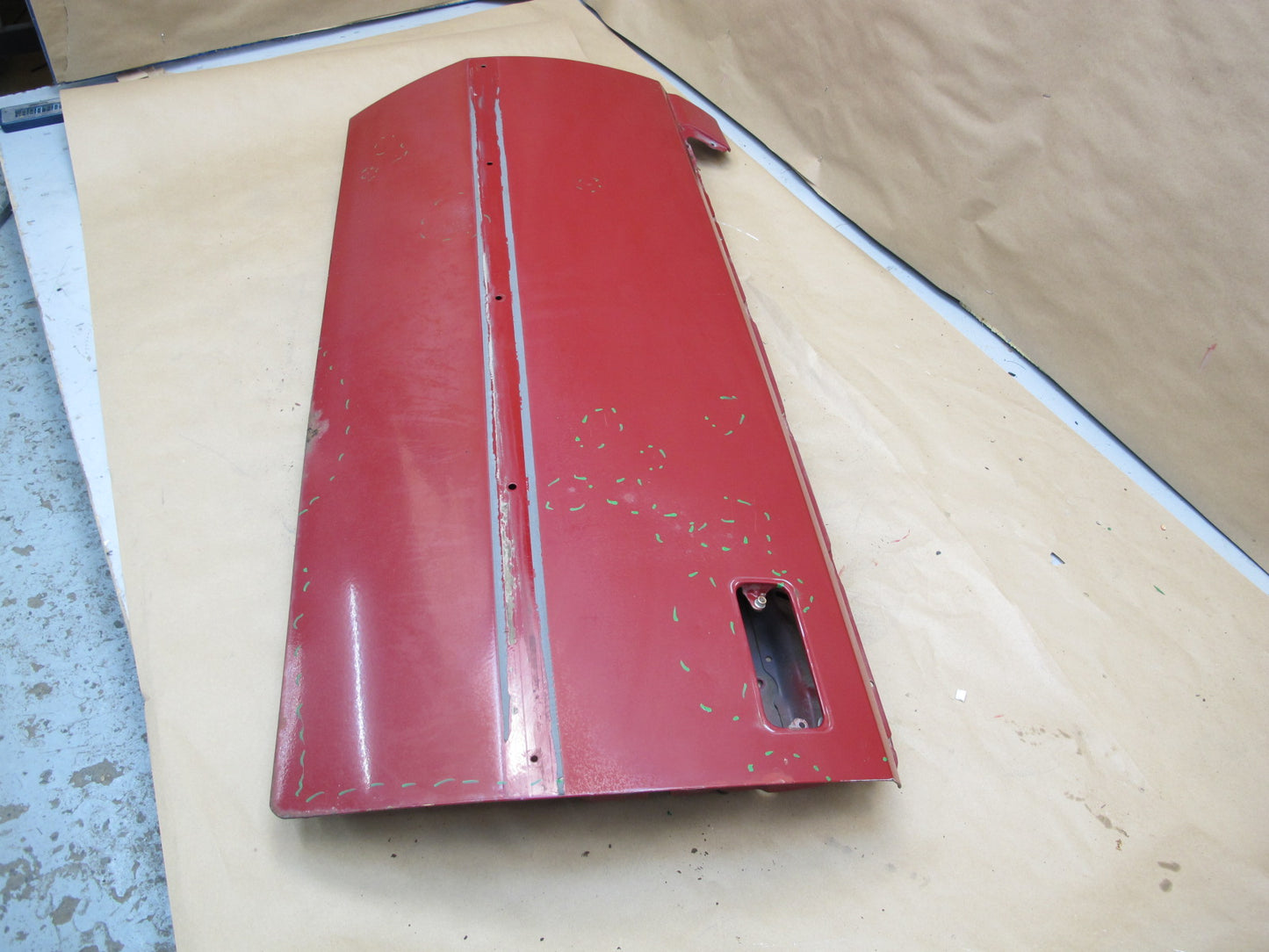 84-86 Toyota Celica Supra MA67 Left Driver Door Shell Panel RED OEM
