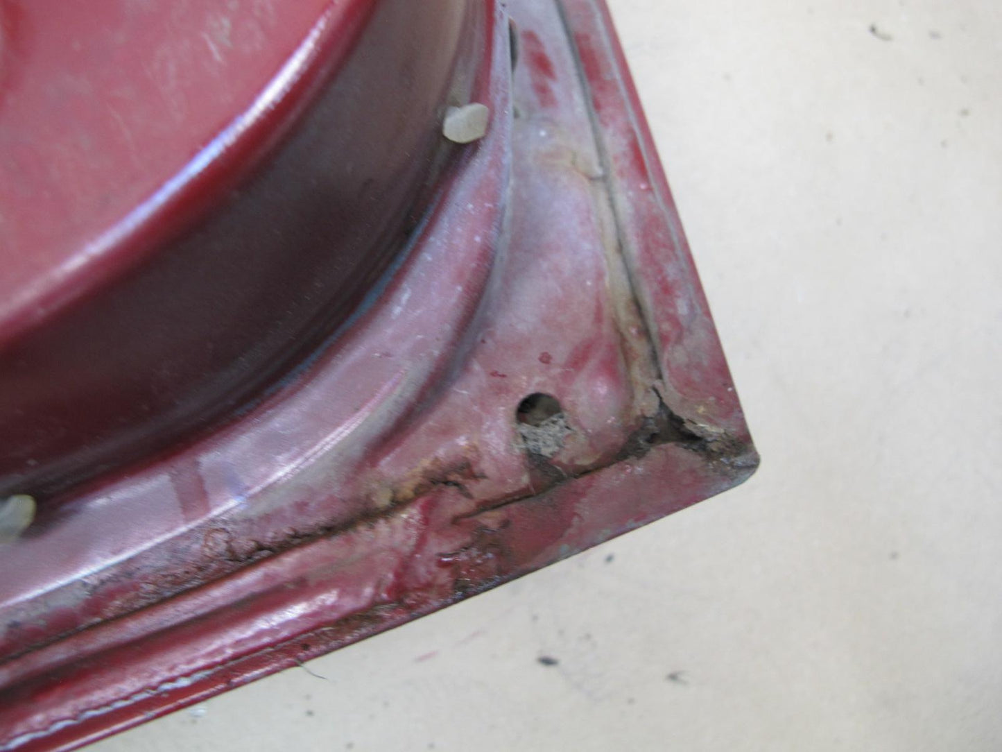 84-86 Toyota Celica Supra MA67 Left Driver Door Shell Panel RED OEM