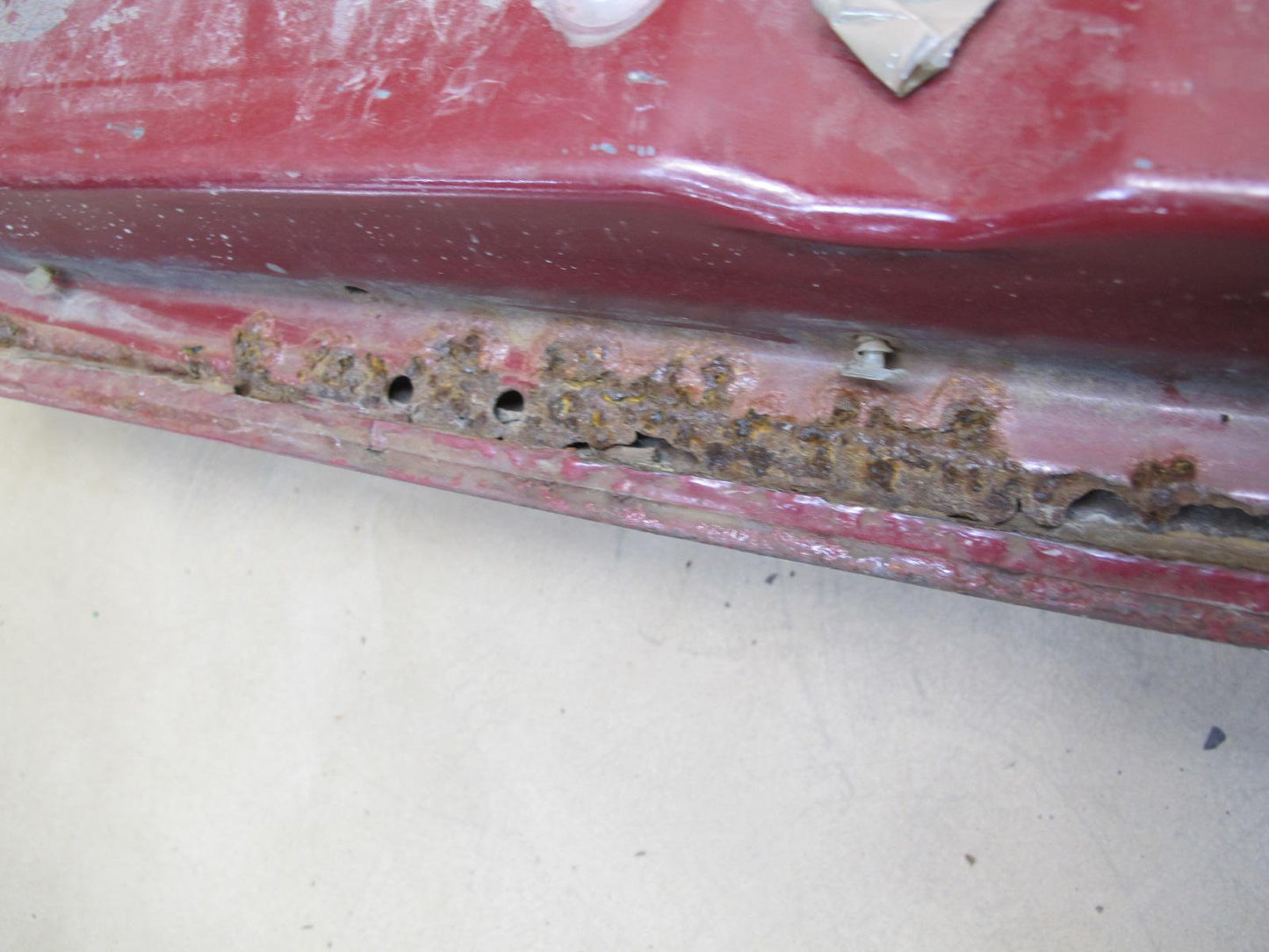 84-86 Toyota Celica Supra MA67 Left Driver Door Shell Panel RED OEM