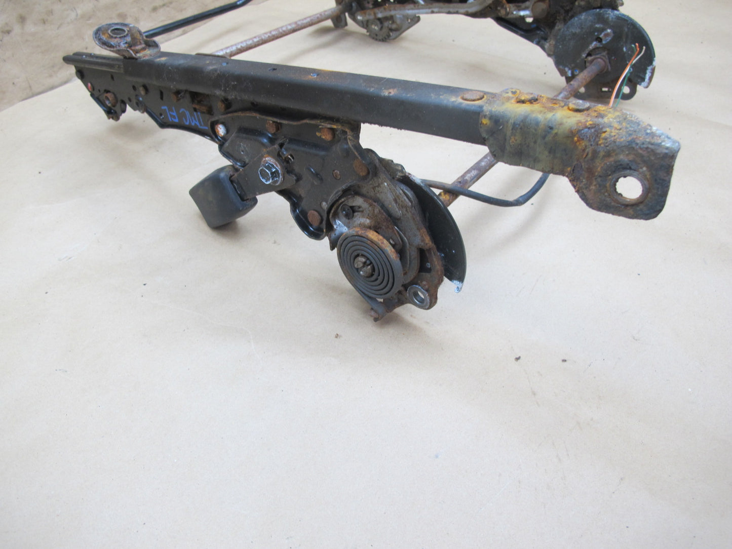 03-05 Toyota MR2 Spyder ZZW30L Left Driver Seat Lower Frame Track Rail OEM