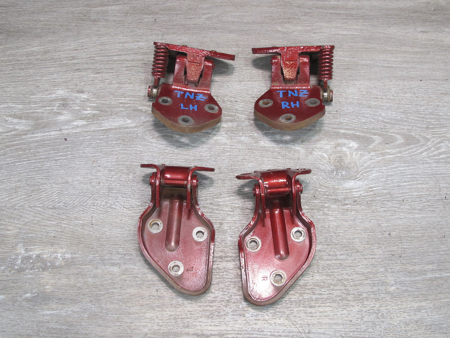79-83 Datsun Nissan 280ZX S130 Left & Right Lower & Upper Door Hinge Set OEM