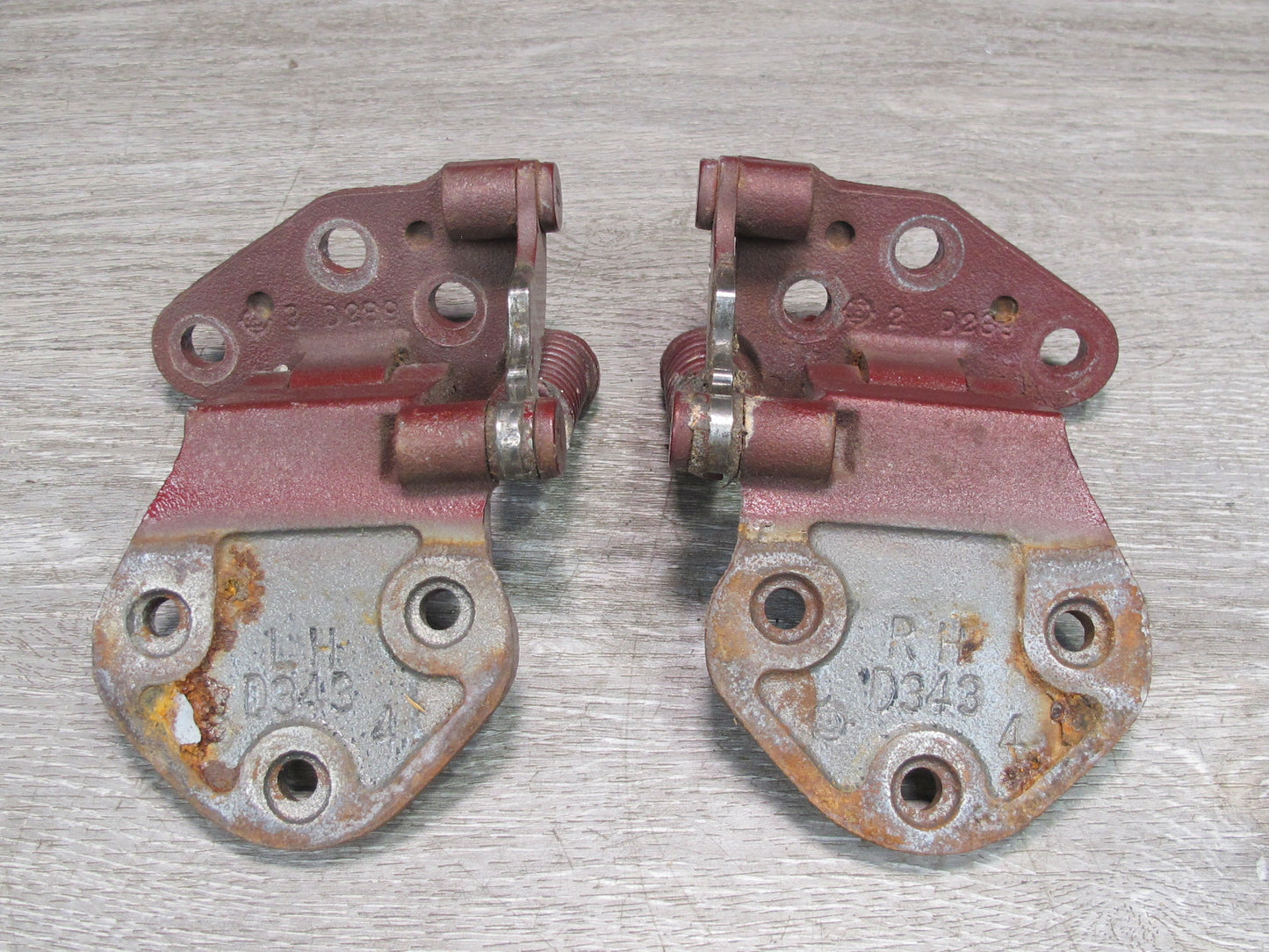 79-83 Datsun Nissan 280ZX S130 Left & Right Lower & Upper Door Hinge Set OEM