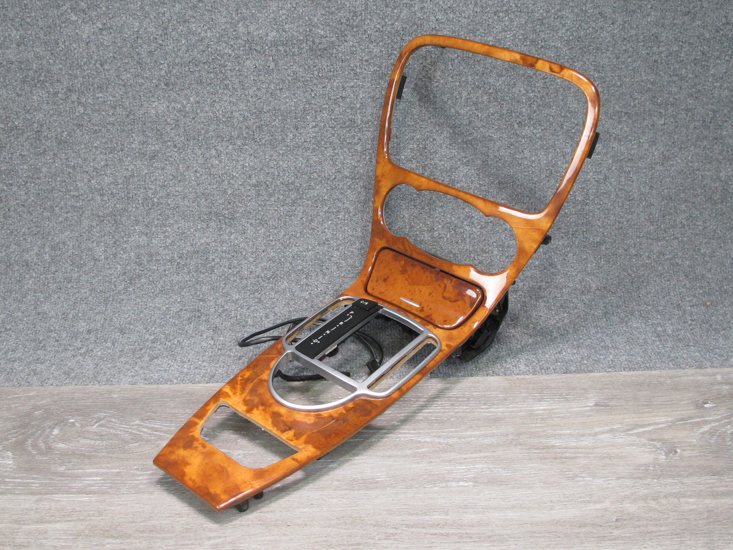 03-05 Mercedes R230 Dash Center Console Door Wood Trim Bezel Panel Set OEM