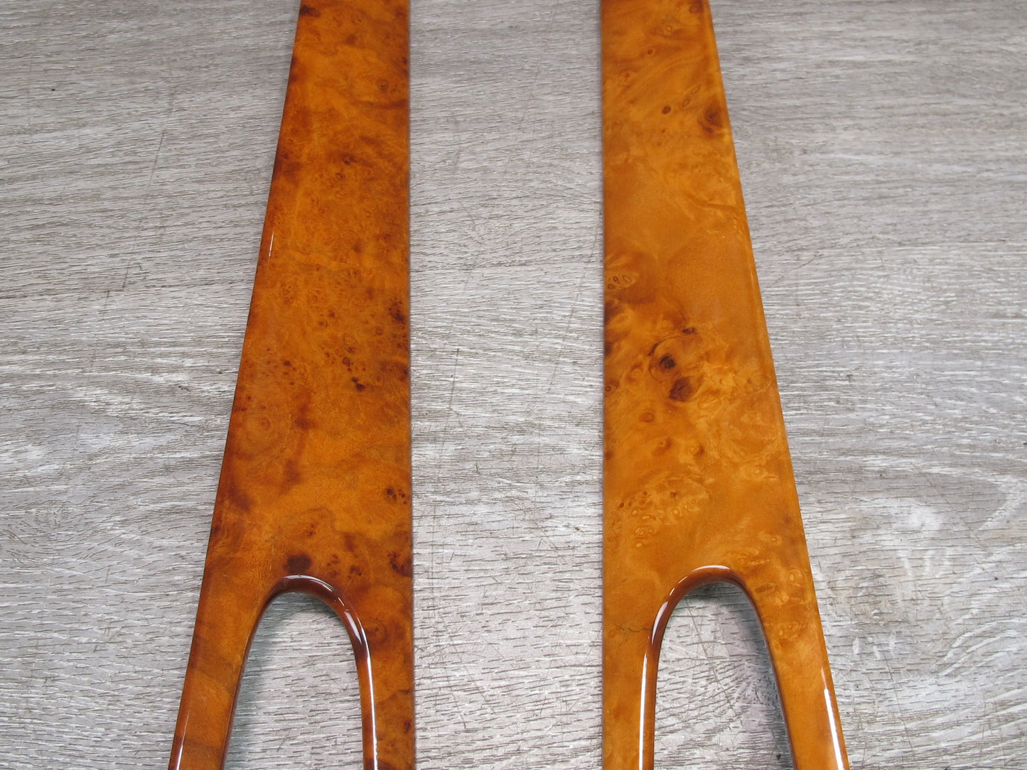 03-05 Mercedes R230 Dash Center Console Door Wood Trim Bezel Panel Set OEM