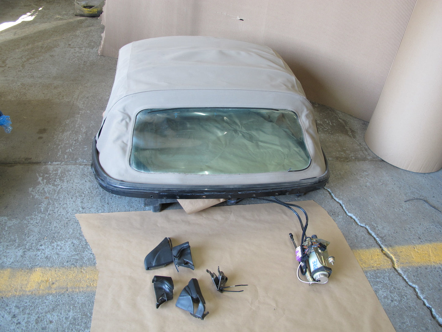 97-02 BMW E36/7 Z3 Conv Soft TOP Roof w Pump Cylinder Latch Catch Trim Set OEM