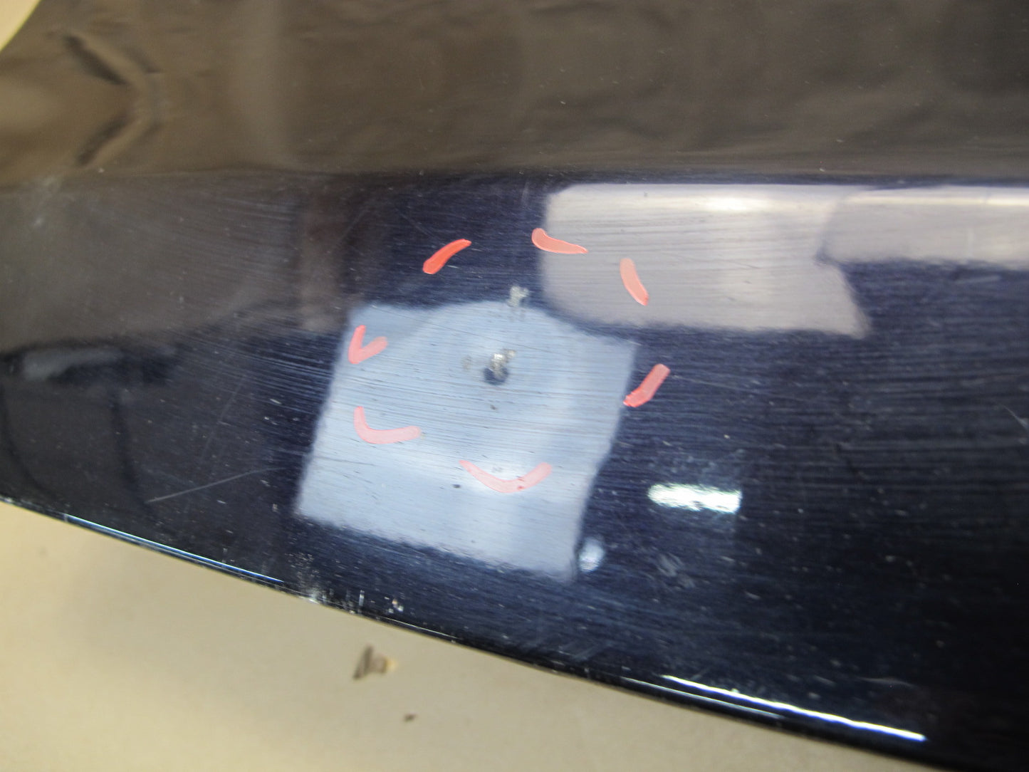 11-12 Fisker Karma Front Right Passenger Door Panel Shell Cover Purple OEM