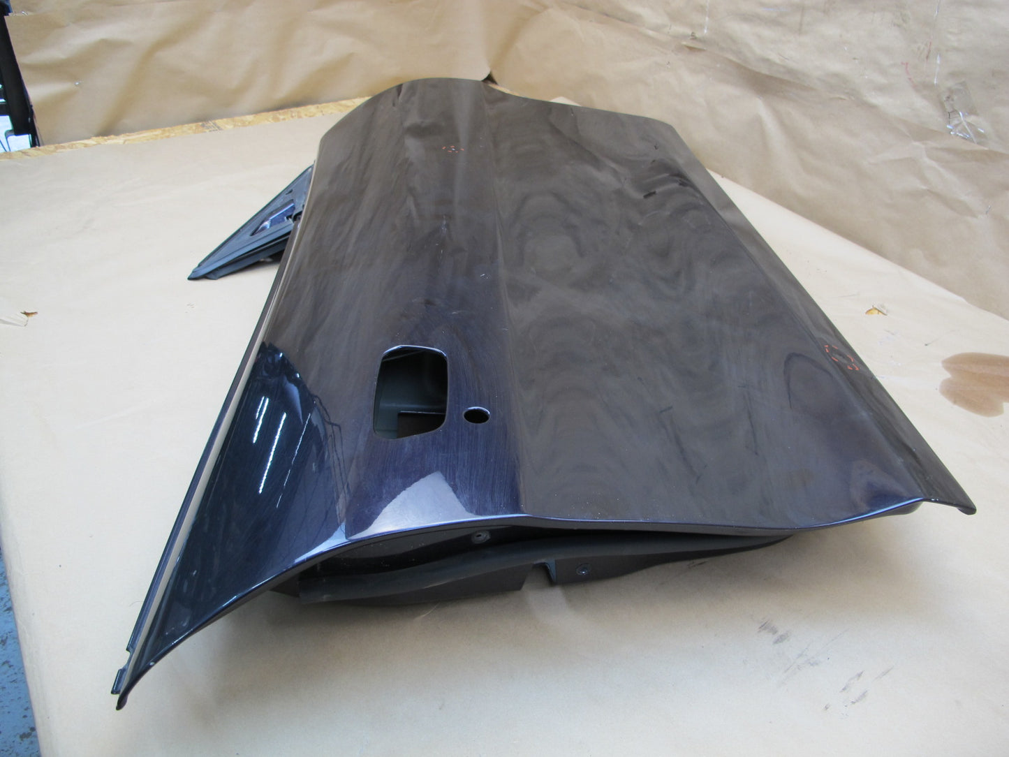 11-12 Fisker Karma Front Right Passenger Door Panel Shell Cover Purple OEM