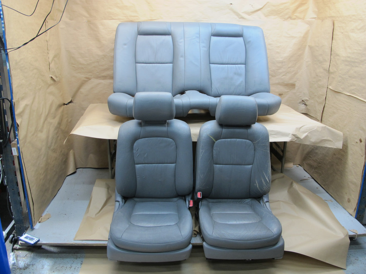 92-94 Lexus Lexus SC300 SC400 UZZ30L Front & Rear Leather Seat Set Gray OEM