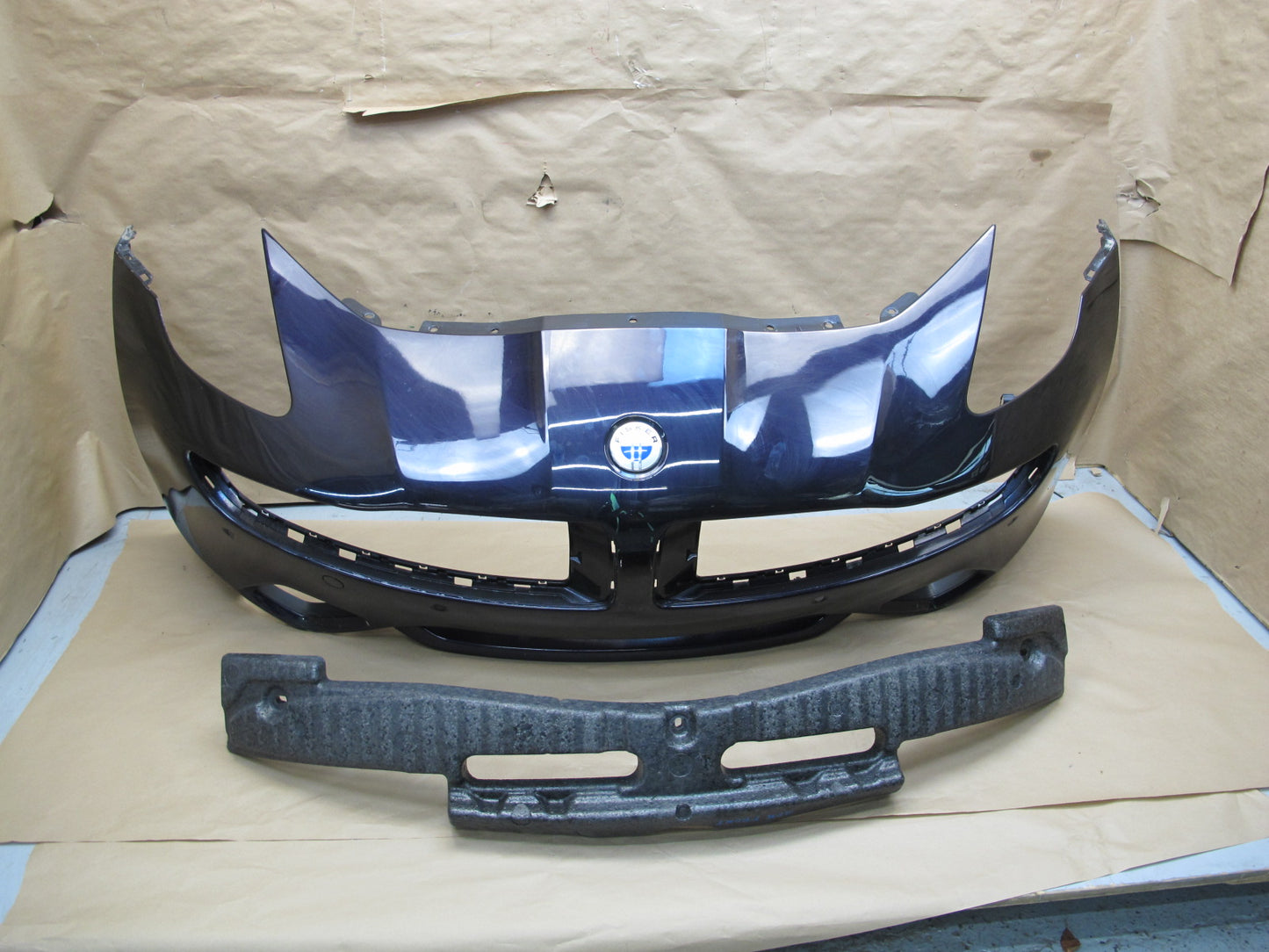 11-12 Fisker Karma Front Bumper Cover Purple w Foam Energy Absorber OEM